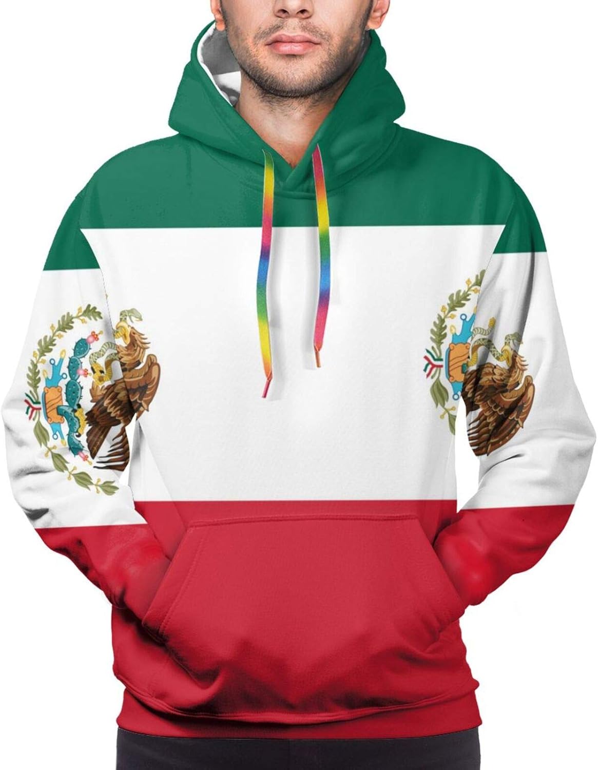 Lrfj8J0 Hooded Sweatshirts Comfortable Mexican Flag Hoodies