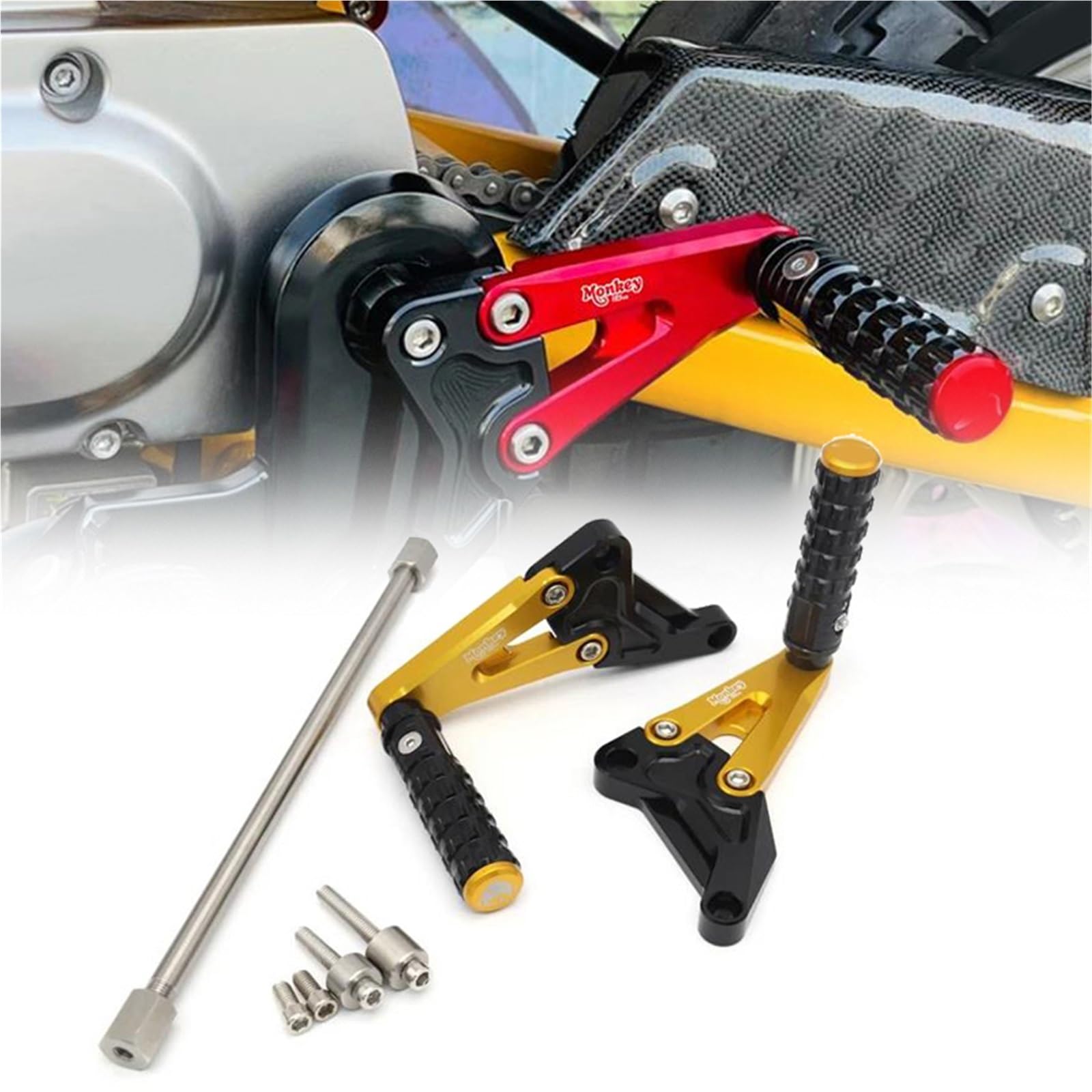 Pédale de moto pour Monkey 125 en alliage d'aluminium idéale pour vos balades urbaines