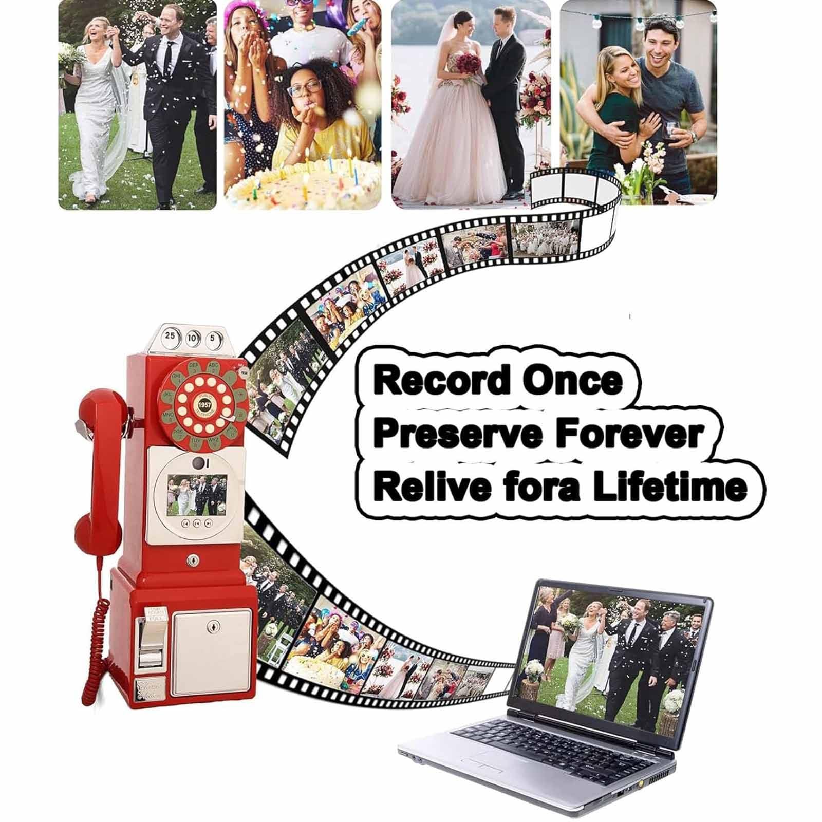 Libro de invitados de audio HD para bodas y eventos especiales, captura momentos memorables para compromisos, aniversarios, baby showers y graduaciones