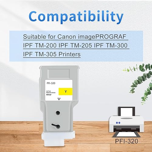 Miniatura 10 de Cartucho de tinta compatible de repuesto para Canon PFI-320 PFI320 PFI-320M PFI320M 300ML para Canon imagePROGRAF IPF TM-200 IPF TM-205 IPF TM-300