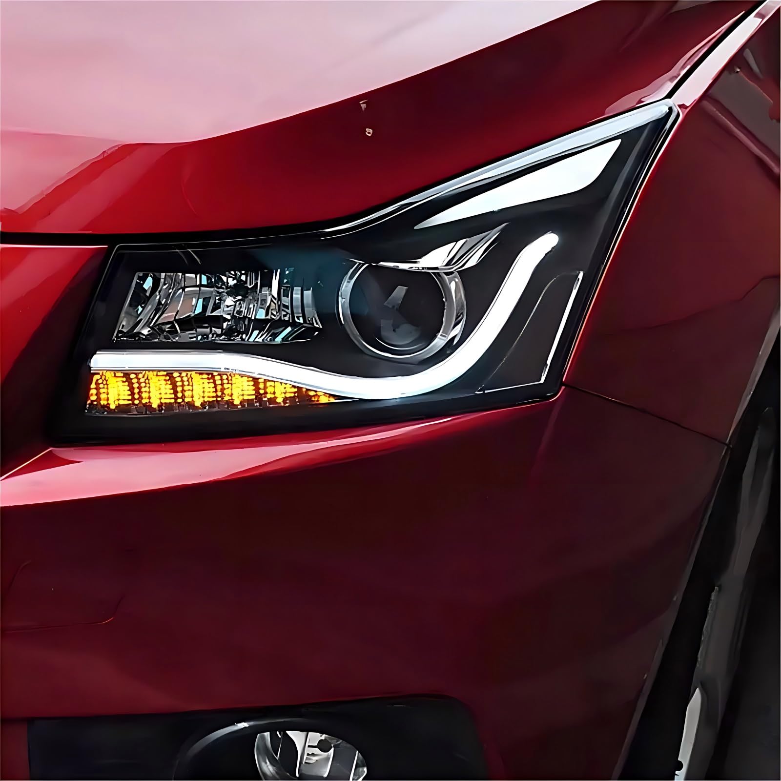 Gruppo ottico anteriore con lente indicatore di direzione Compatibile Chevrolet Per Cruze 2009-2016 Fari auto