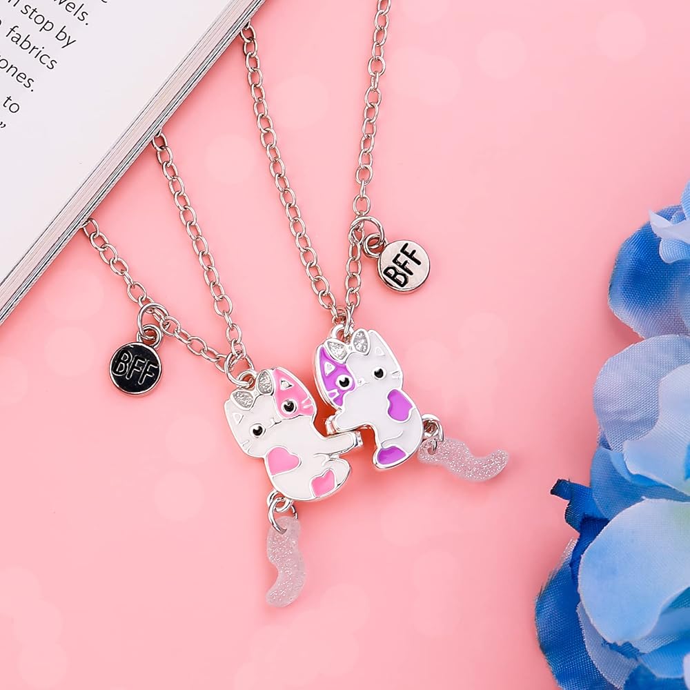 Collana Con Ciondolo Gatto - Catena 50 Cm Argento | Per Bambine E Ragazze | Regalo Perfecto Per Amanti Dei Gatti - Foto 7