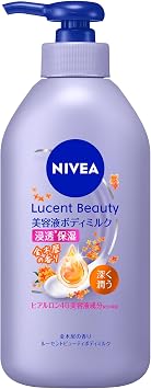 Nivea Lucent Beauty Deep Moisture Penetrating Moisturizing Serum, Body Milk, Osmanthus Scent, 12.6 oz 350 g
