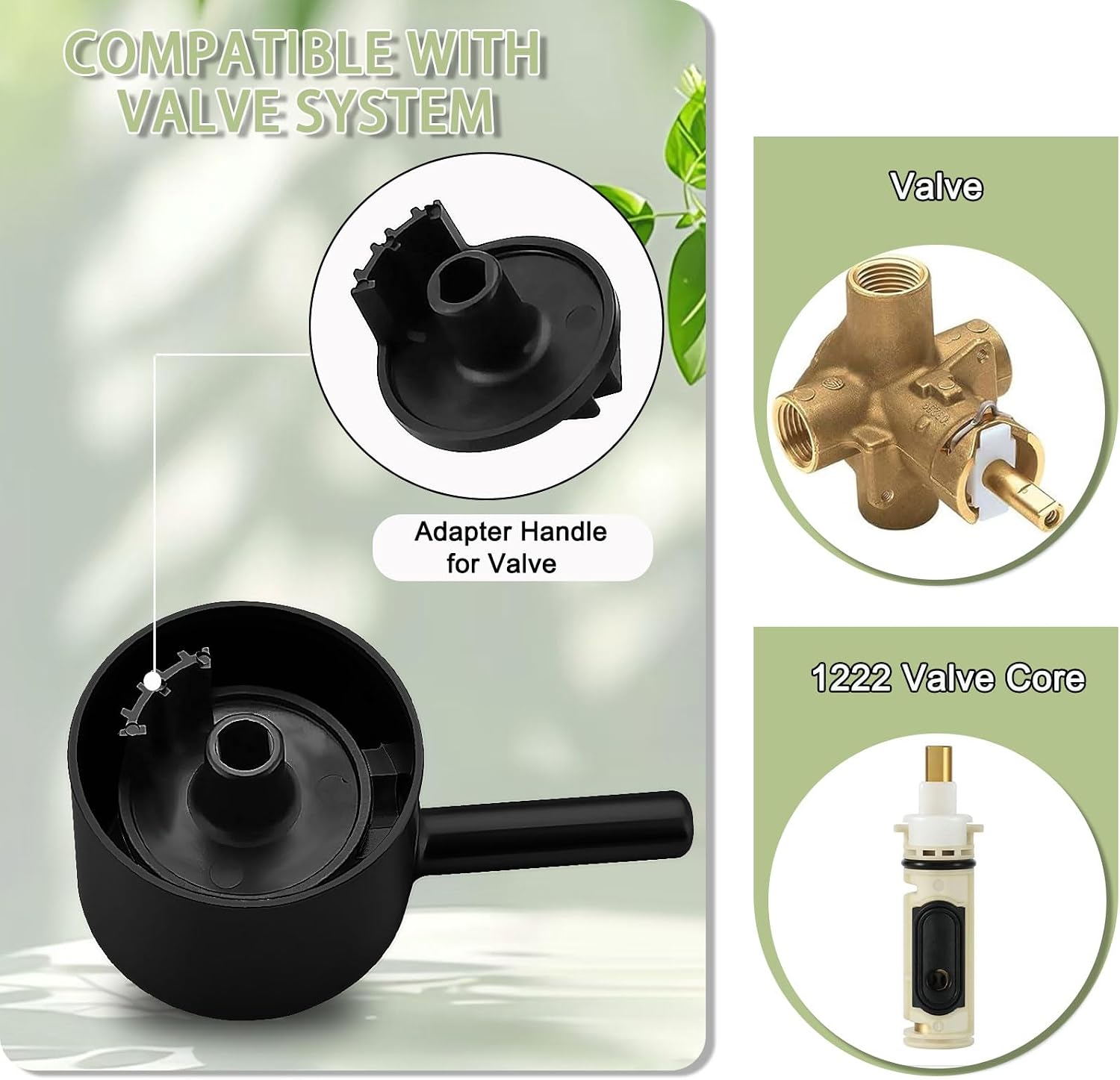 Replacement for 100657 Moen Tub/Shower Lever Handle, Compatible with Moen PosiTemp Valve Systems and Trol Valve, Single Handle Faucets for Adjust Water Volume and Temperature, Matte Black