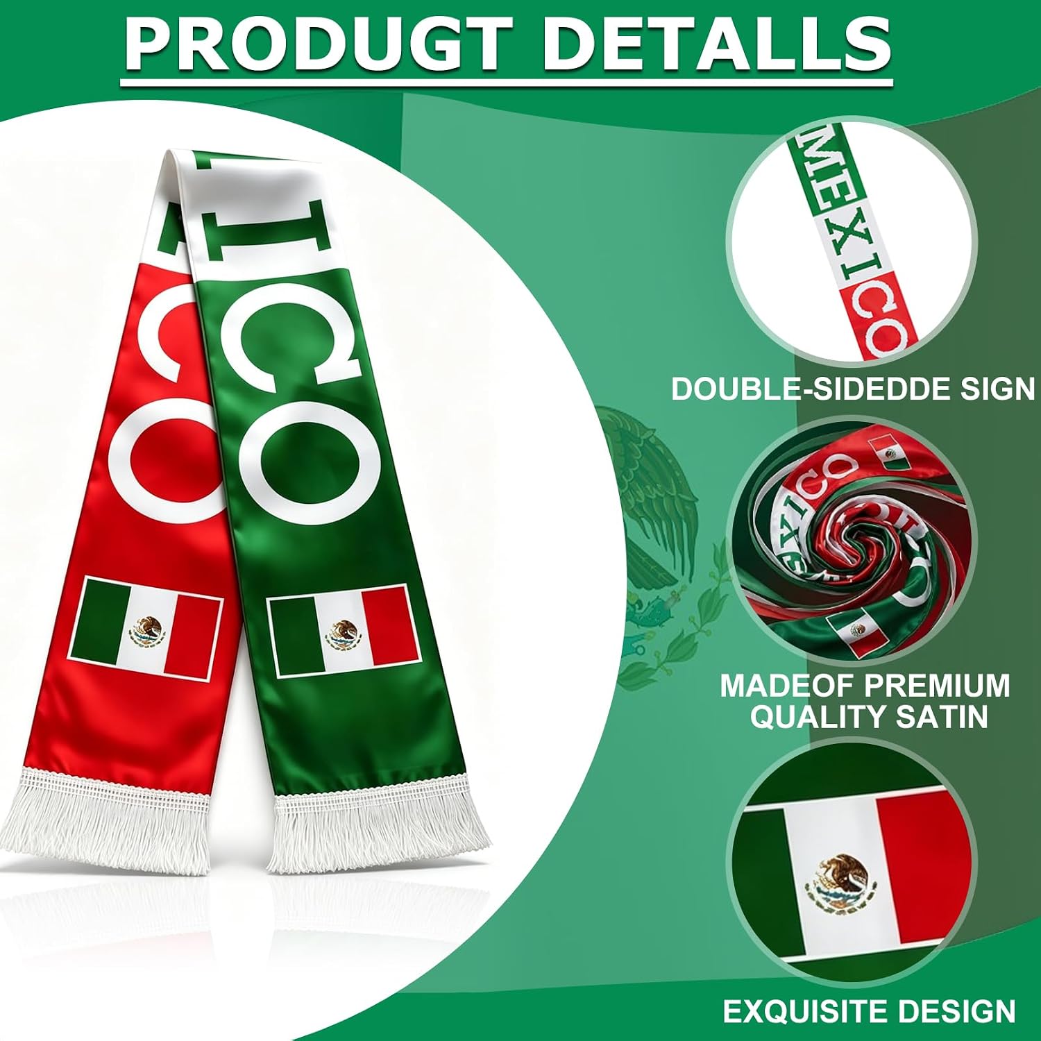 2026 Soccer World Cup Scarf, Soccer Fans Scarf Gifts for Men Women, Soft Fringe Edges for Game Day, Watch Party