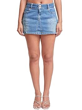 YMI Jeans Women's Denim Micro Skirt, Olympic Blue, 01 at
