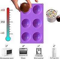 Vista 28 de Hot Chocolate Bomb Silicone Mold 2.5 Inch Sphere - Large Round Semi Sphere for Hot Cocoa Bombs, Ball and Half Dome (3Pcs Blue)