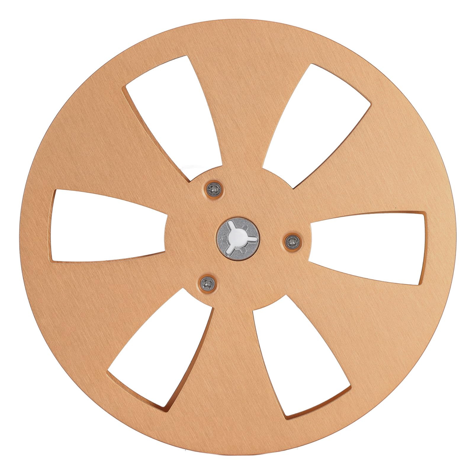 1/4 7 Zoll Leere Bandspule, Universeller Ersatz aus Aluminiumlegierung für Reel-to-Reel-Kassettenspieler (GOLD)