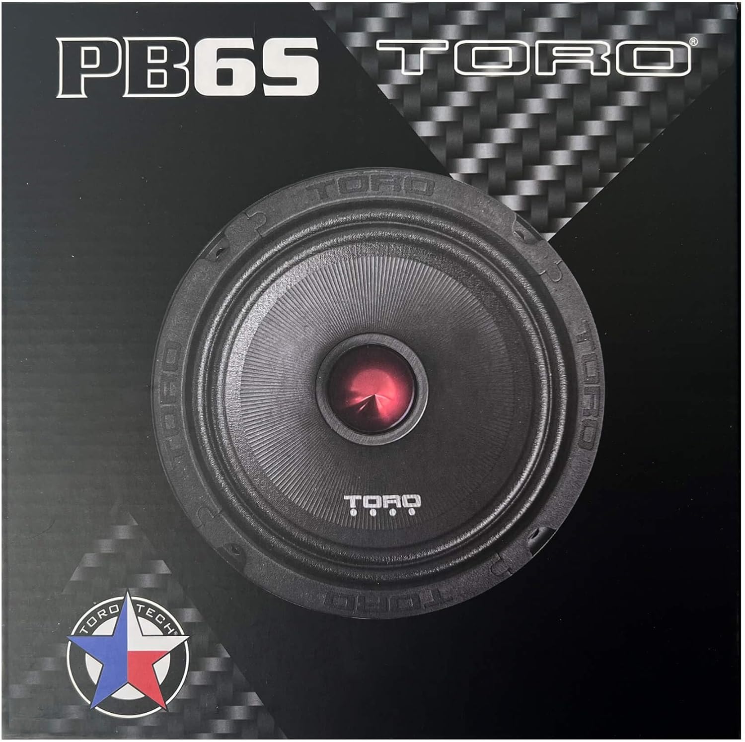 TORO TECH – PB6S, 6.5 Inch Mid-Bass Pro Audio Component Speaker - 140 Watts RMS Power / 70 Watts Music Program, 8 Ohm, 1.5" KSV Voice Coil (Sold As Each)