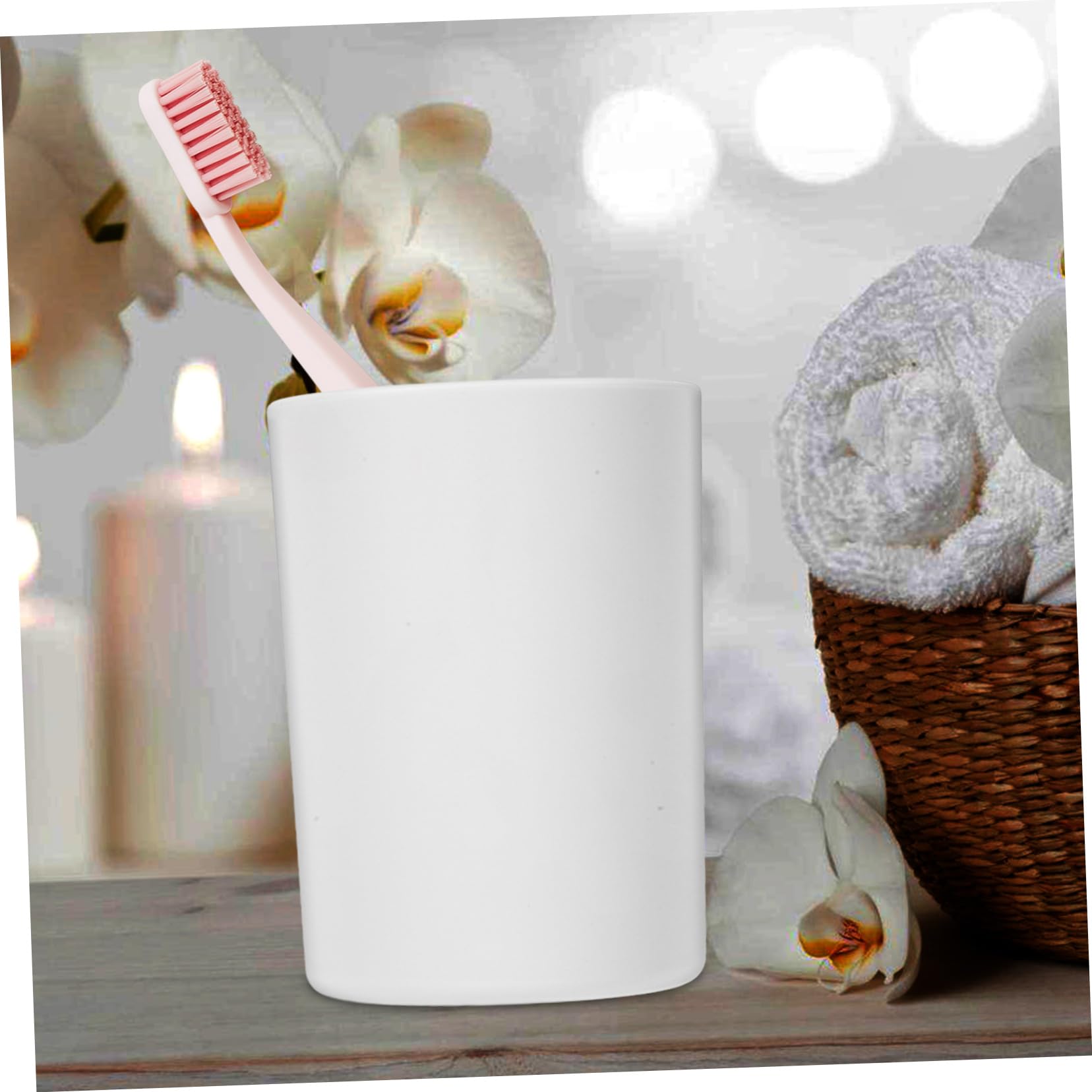 PRETYZOOM 10pcs Toothbrush Cups Reusable Mouth Washing Drinking Cups for Home Space-Saving for Bathroom Kitchen Use Break-Resistant Design