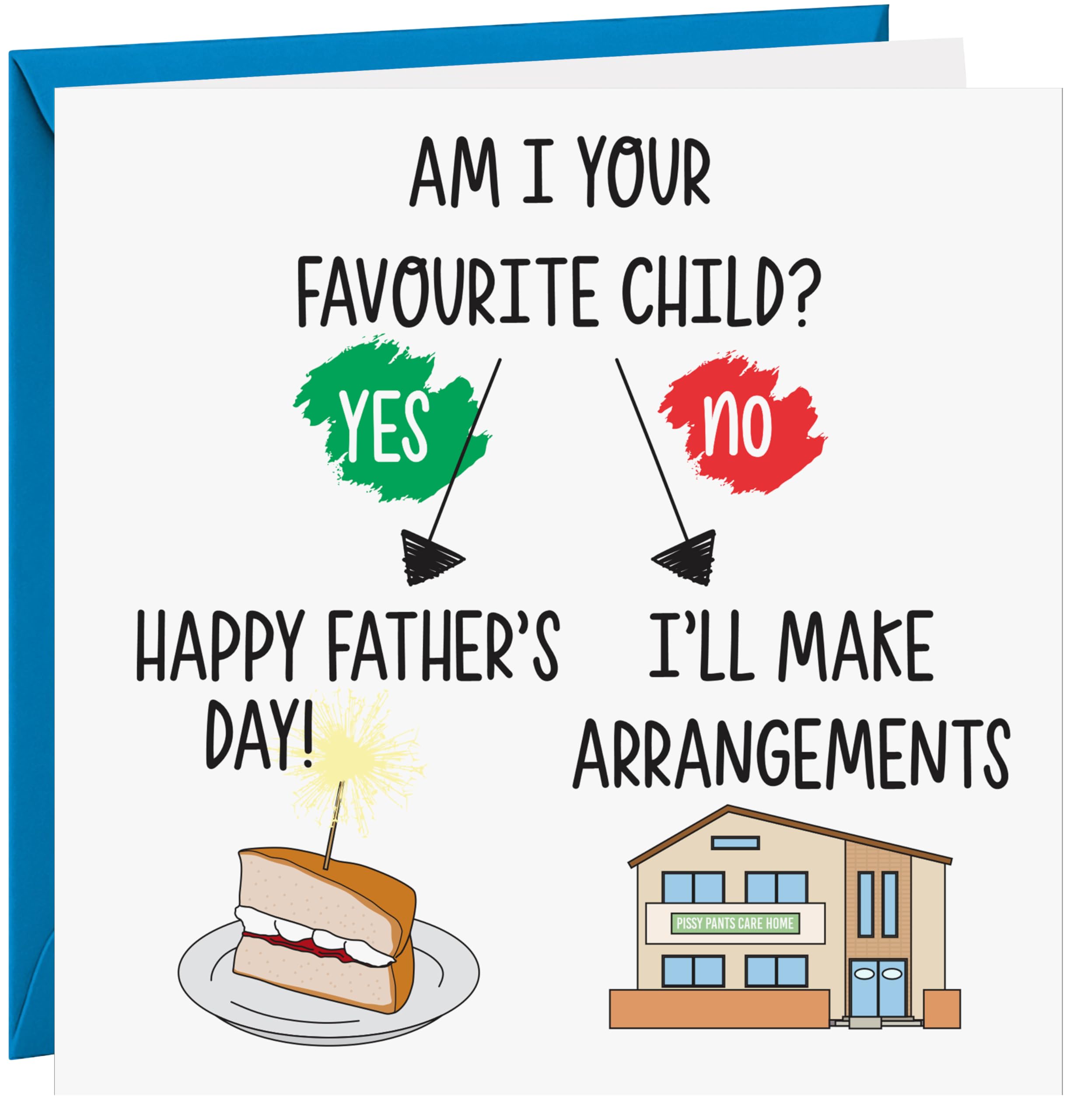 Fathers Day Card For Dad Funny Father's Day Cards For Dad Joke Father's Day Cards From Daughter or Son Nursing Home Old Age Care Home Joke