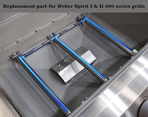 Miniatura 7 de HWGckct 69787 Quemador de parrilla de 18 pulgadas para parrillas de gas Weber Spirit 300 y Spirit II serie 300, Spirit E310 E320 S310 S320 E330 S330