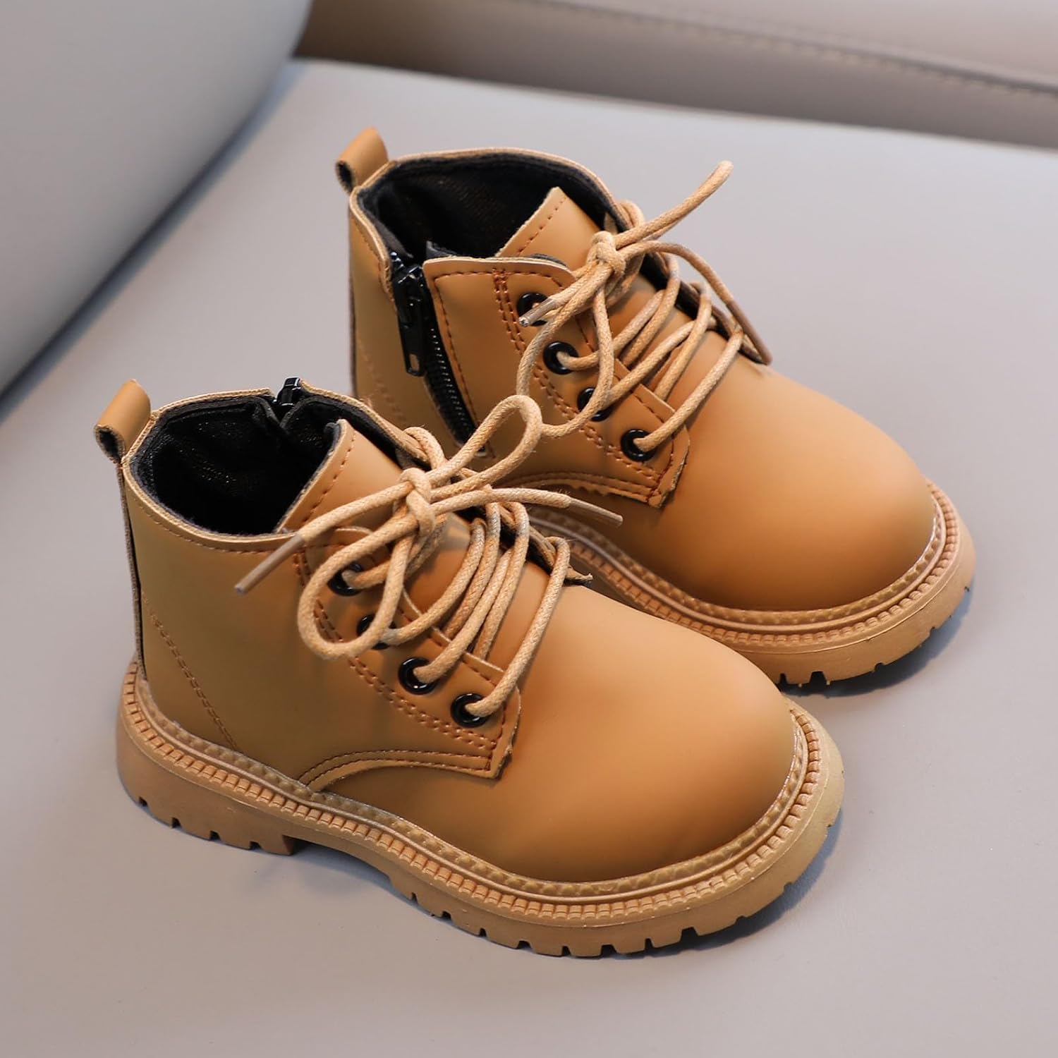 IWIHMIV Winter Boots Kids Toddler Ankle Boots Girls Ankle Booties Boots for Boys Girls Round Toe Boots Toddle Casual Shoes
