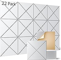 Vista 26 de Sonicism Paquete de 12 paneles acústicos de pared autoadhesivos, paneles de espuma a prueba de sonido de 12 x 12 x 0.4 pulgadas, paneles decorativos