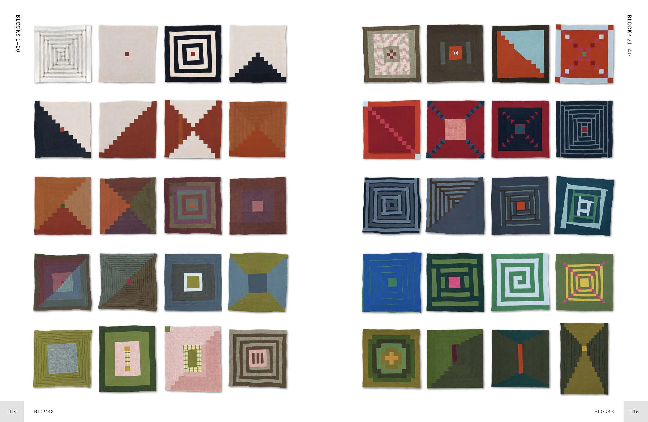 Log Cabin Quilt Blocks: 100 colour and pattern variations