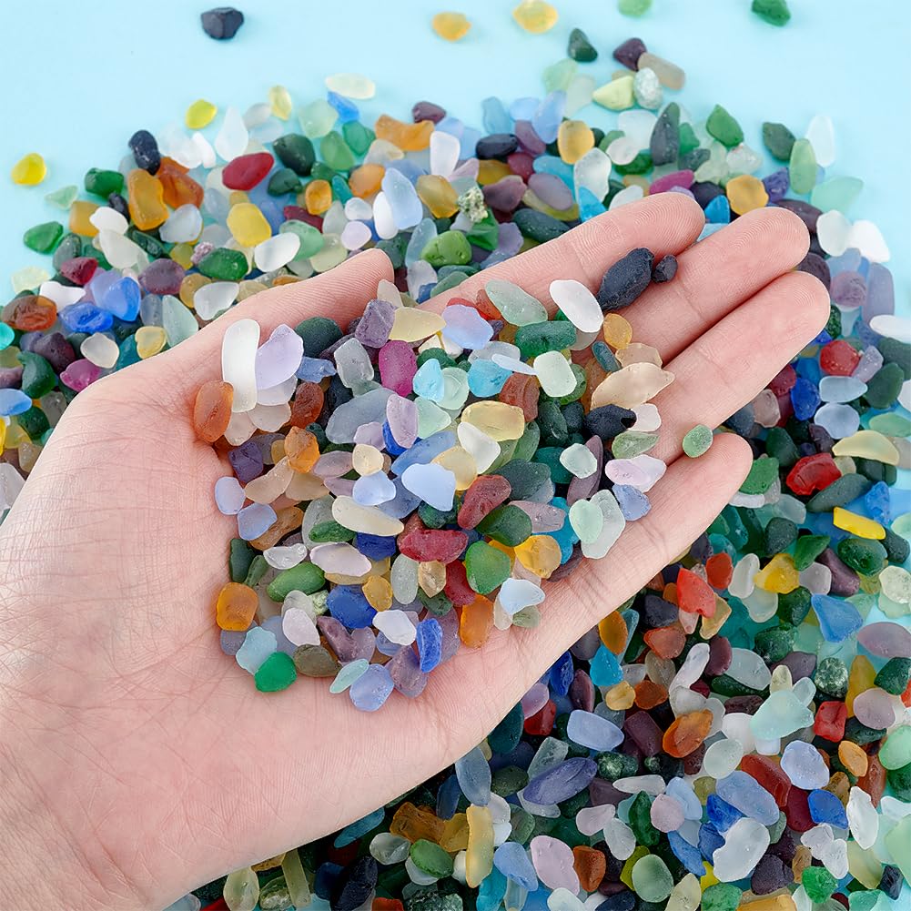 2,3 Kg Di Vetro Marino Smerigliato Trasparente: Ciottoli Decorativi Per Vasi E Acquari