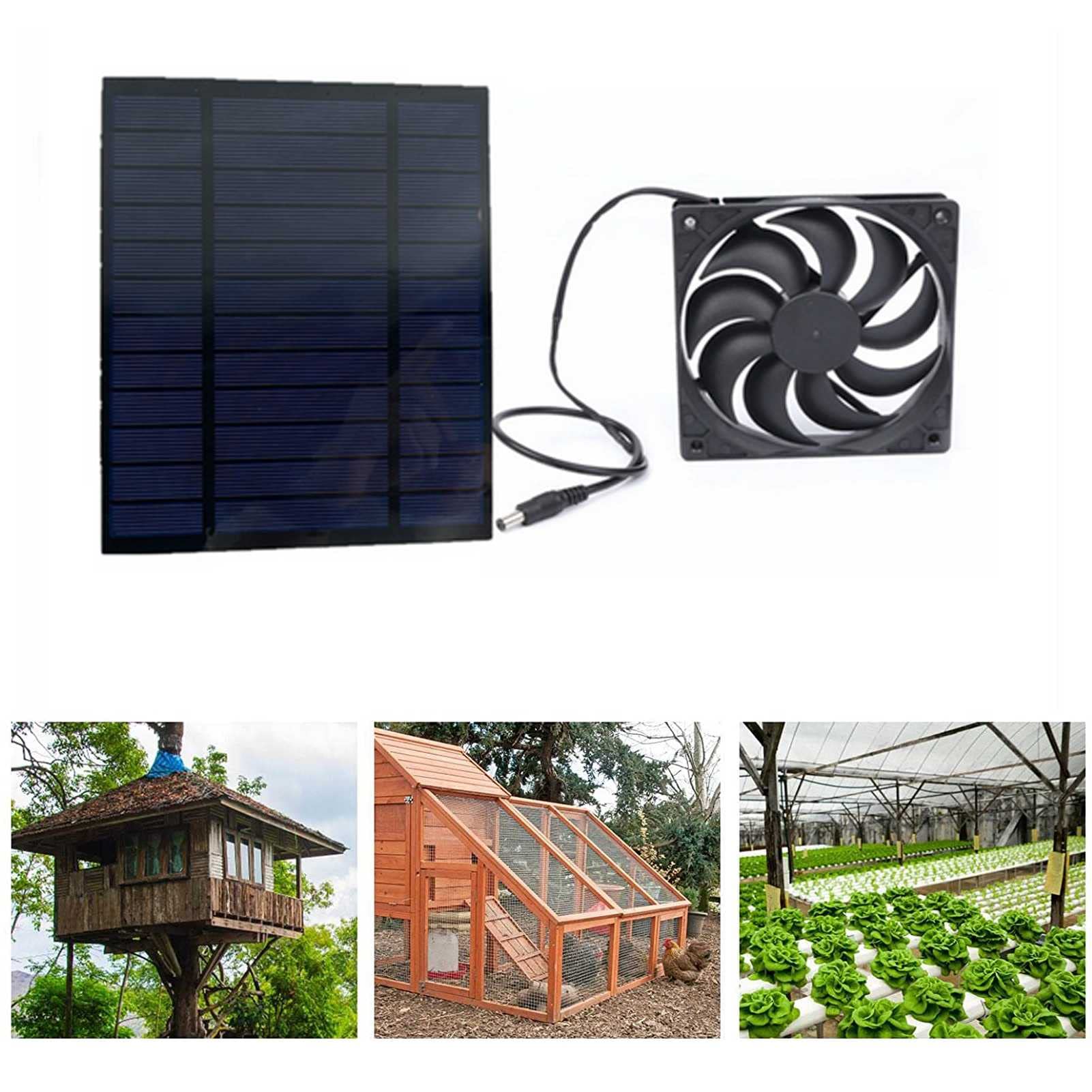 Kit Ventilatore Solare Da 10W 12V | Con Pannello Solare E Uscita USB | Per Serra, Capannone, Auto | Ventilazione A Energia Solare - Foto 12