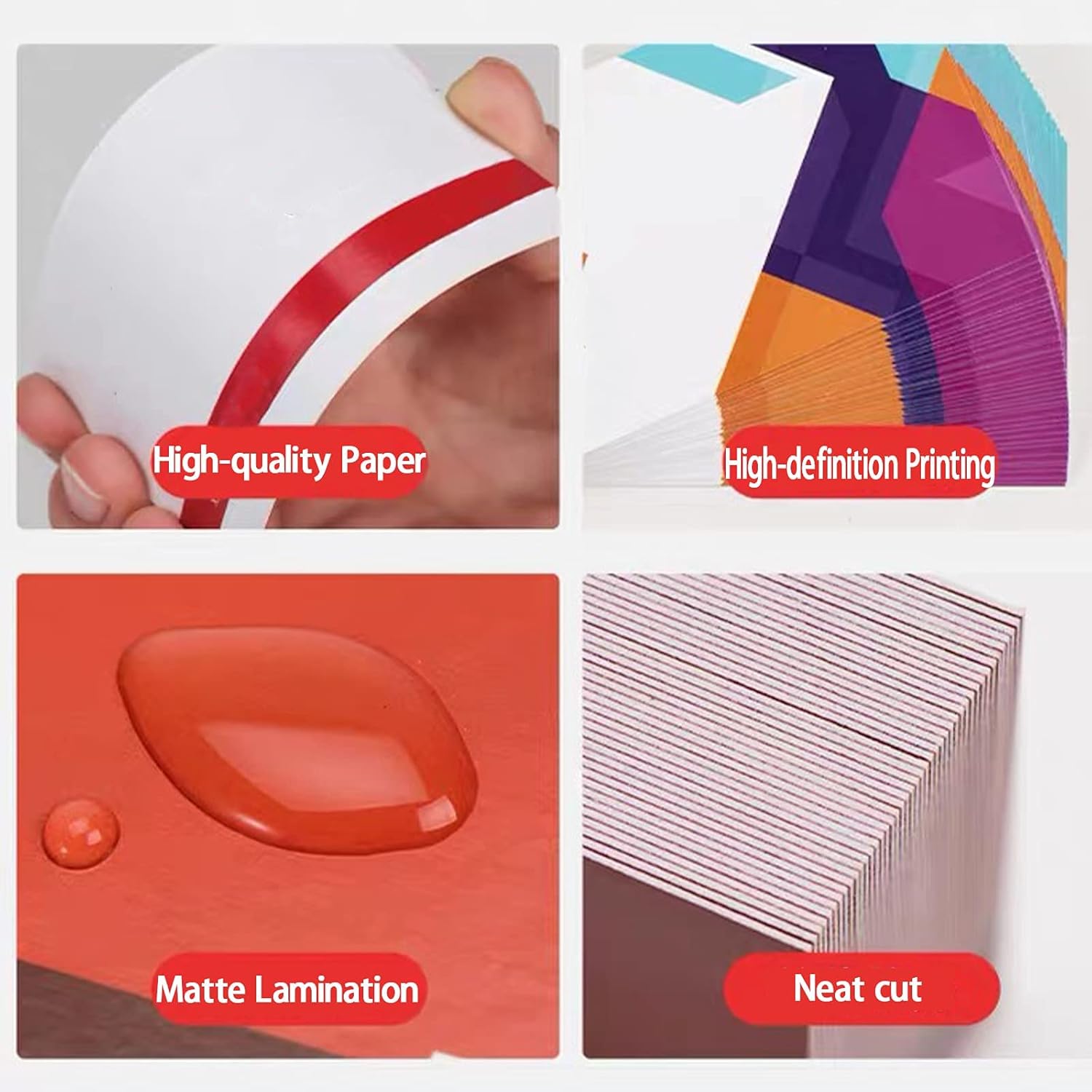 Custom Business Cards with Logo - Personalized Double Sided Printing Business Card, 300GSM Coated Paper Text & Photo Card for Professional Networking 100pcs - Image 2