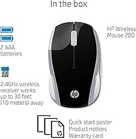 Vista 4 de HP Ratón inalámbrico 200 (negro/plata, 2HU84AA)