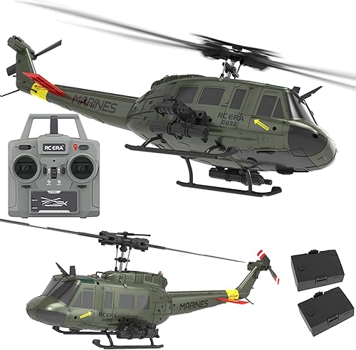 315MM UH-1 Helicóptero de Control Remoto para Adultos Experto 6CH C032 RC Heli Mantener Altitud Motor Sin Escobillas/Posicionamiento de Flujo