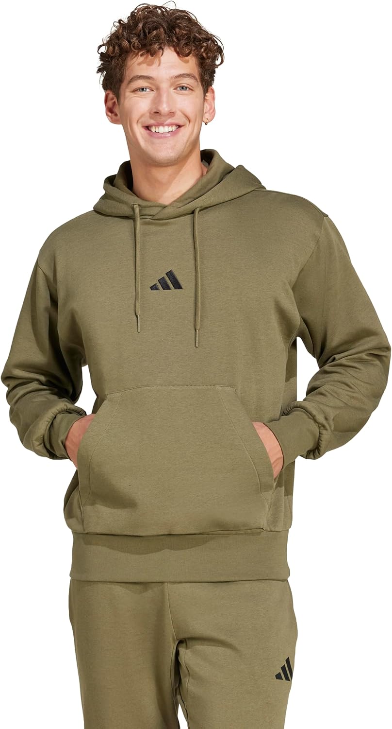 adidas Men's Essentials Feel Cozy Fleece Hoodie Sweatshirt