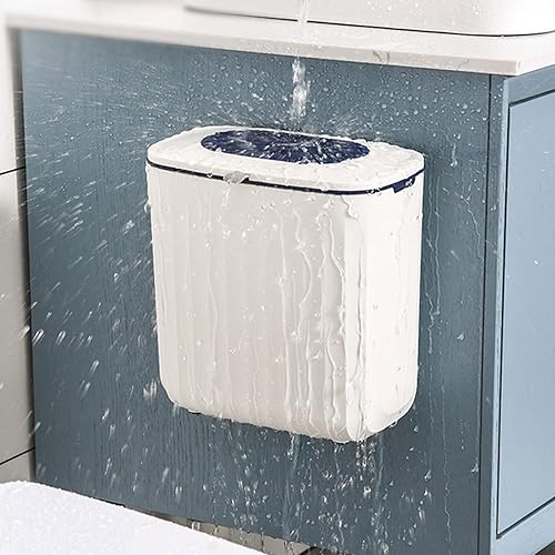 Miniatura 2 de ZELKON Trash Can Bedroom 8L Wall Mounted Trash Can Kitchen Cabinet Door Hanging Waste Bin Recycling Trash Bins for Bathroom Toilet Garbage Cans