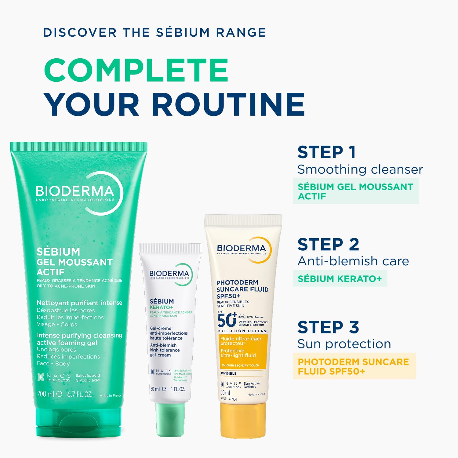 BIODERMA Sebium Kerato+ Gel-Crème Anti-Unreinheiten-Pflege bei unreiner bis zu Akne neigender Haut, 30 ml Kremowa