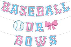 KatchOn XtraLarge Baseball or Bows Gender Reveal Banner