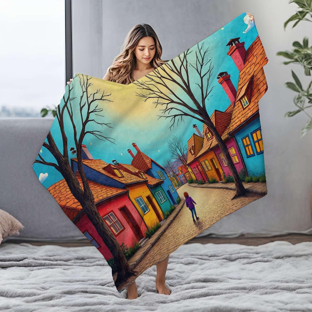 Jeté de lit anti-poussière flanelle hypoallergénique couverture 125x150