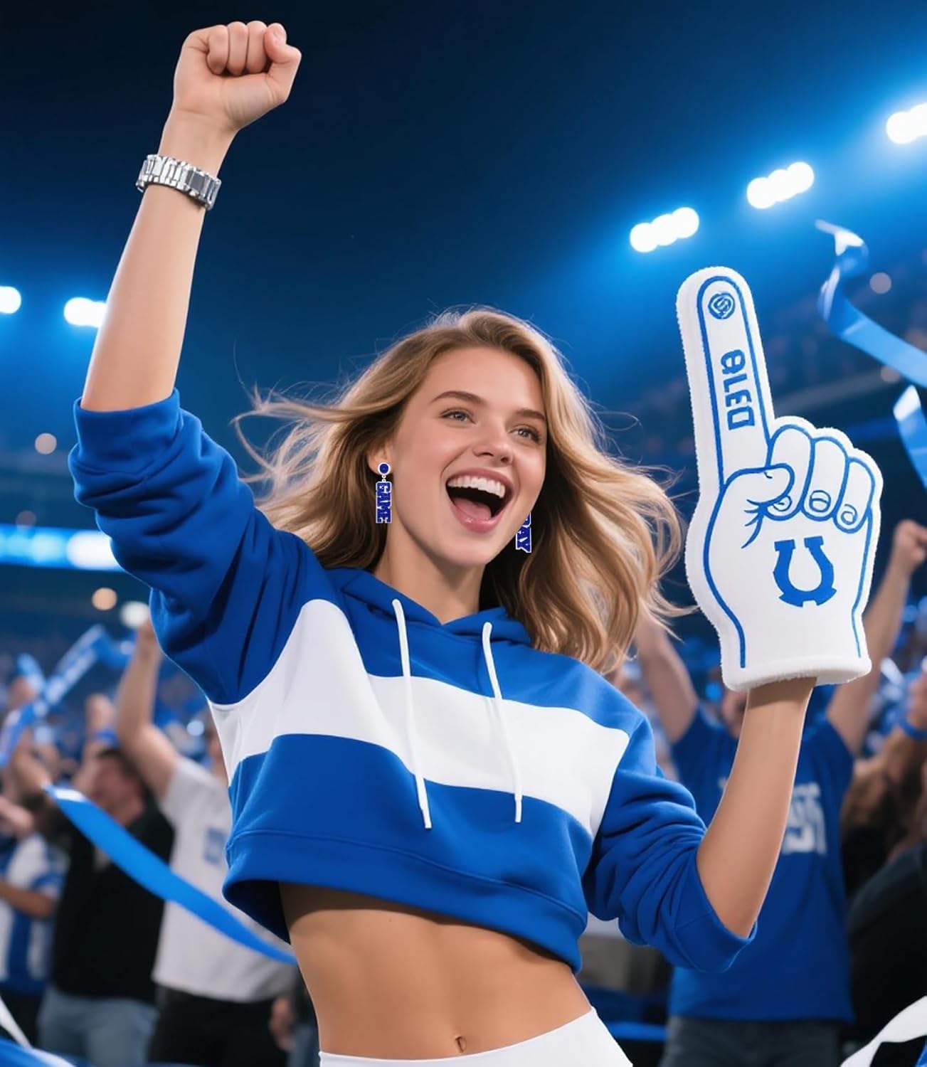 Game Day Earrings for Women, Acrylic Football Earrings Game Day Accessories Team Sports Fan Earrings Football Team Gifts - Image 3