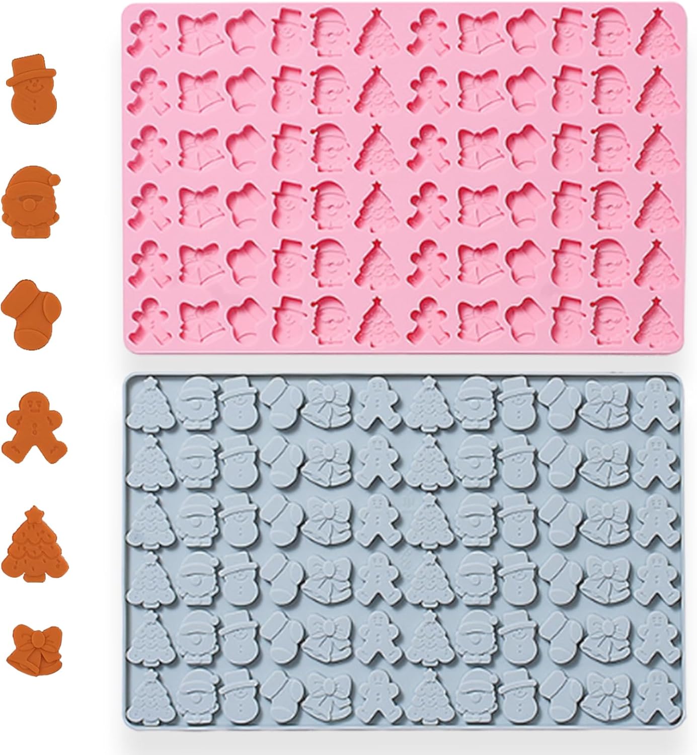 2 Pcs Bow Silicone Chocolate Molds, 36-Cavity Mini Bow Shape Candy Molds Tray for Cake, Pudding, Jelly, Ice Cube, Biscuits and Cake Decorating, DIY Crafts