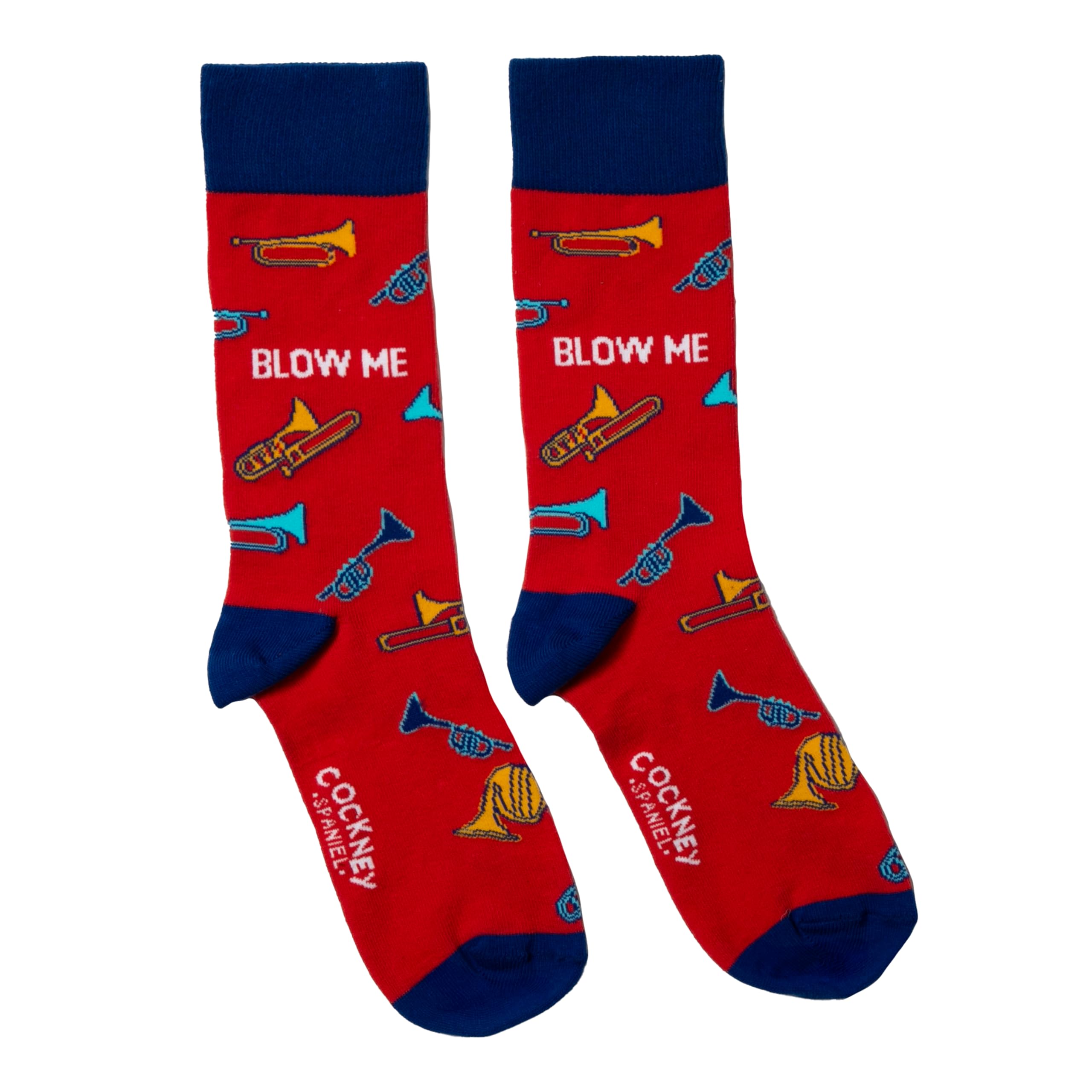 Cockney Spaniel BLOW ME 1 Pair of Matching Socks | UK 6-11 | EUR 39-46 | US 7-12