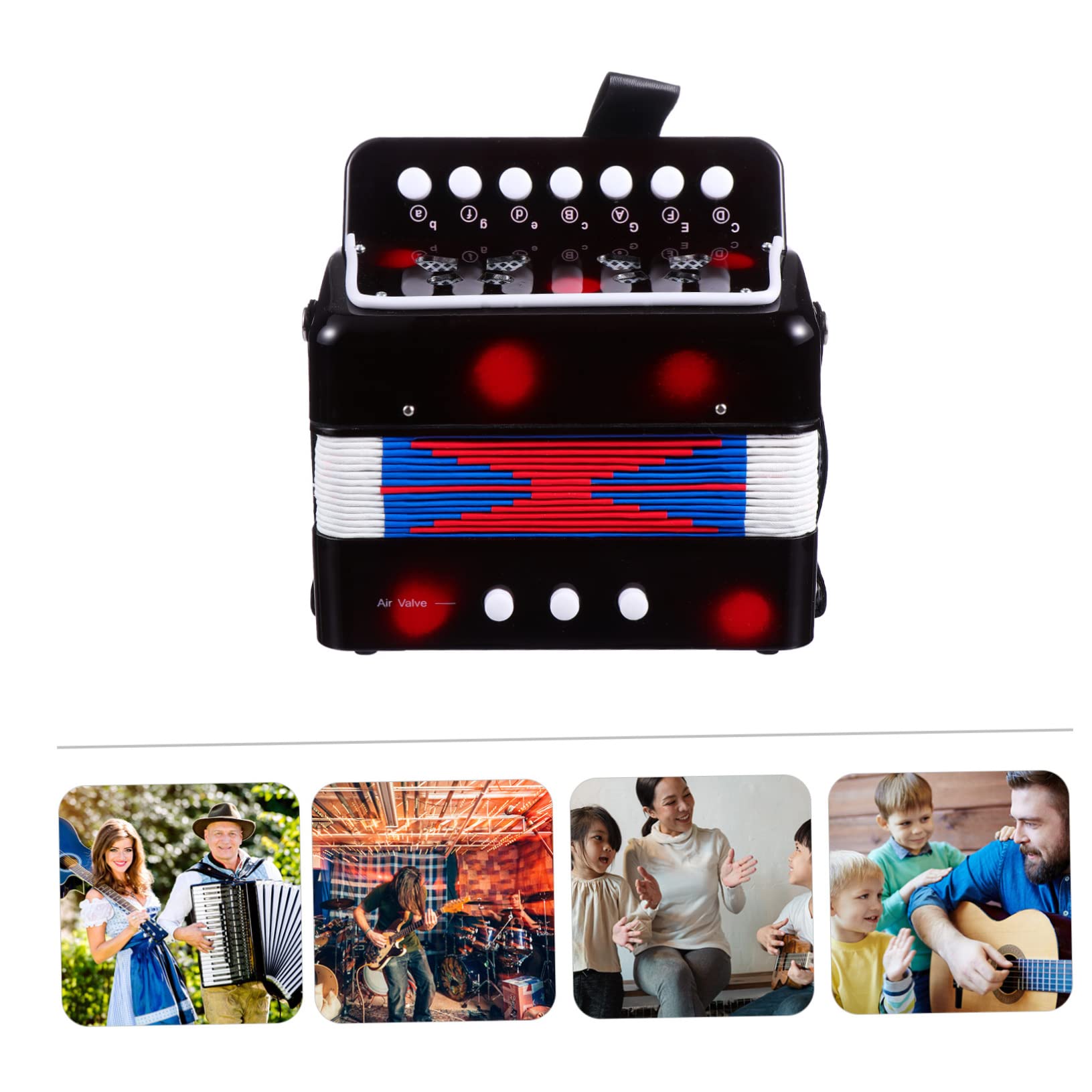新品 アコーディオン ピアノ ミニアコーディオン 音楽 演奏 子ども 練習 Amazon | Asdays アコーディオン 17鍵 8ベース ピアノ ミニ