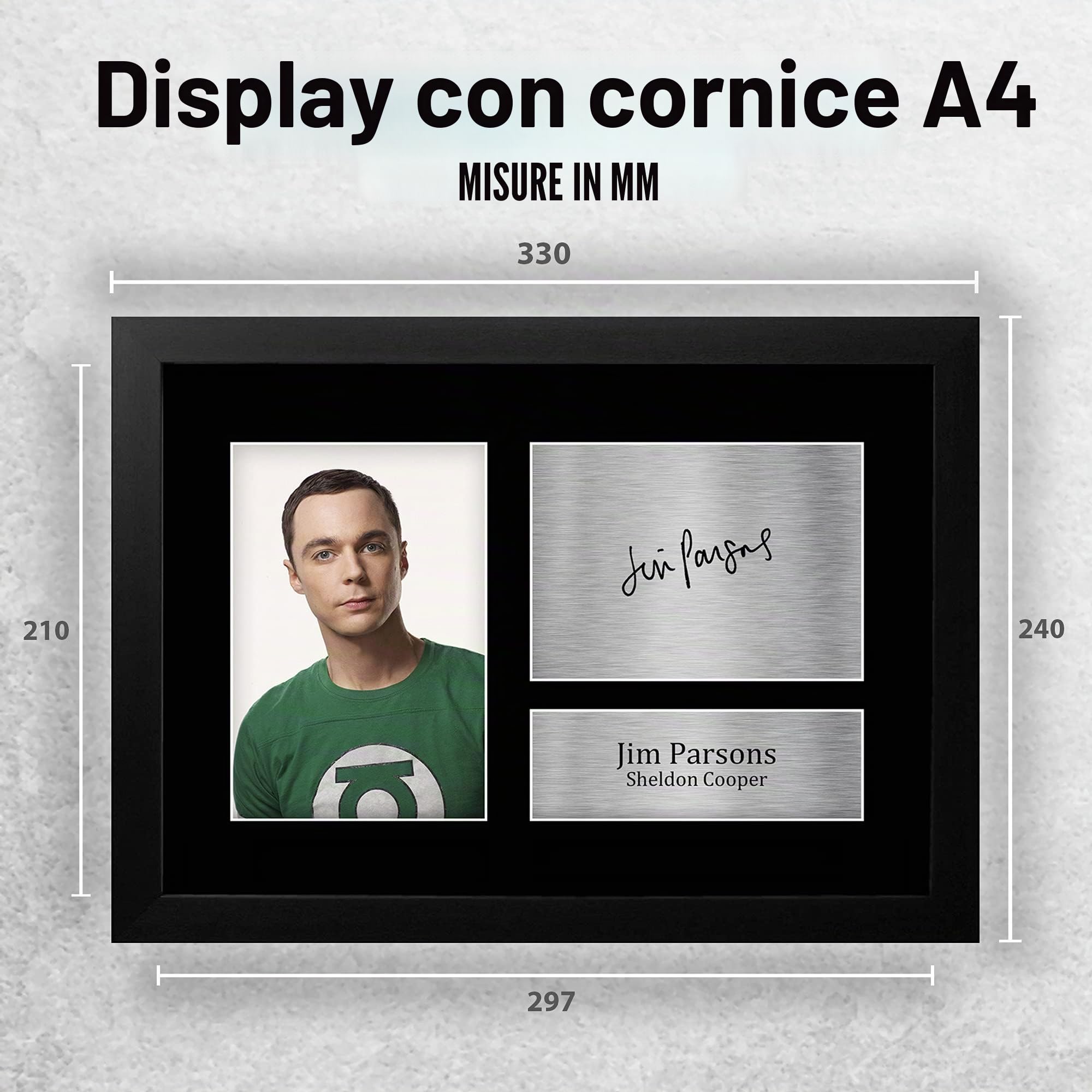HWC Trading FR A4 Jim Parsons Big Bang Theory Sheldon Cooper - A4 Framed Regali Stampati Autografo Firmato Immagine Per Gli Appassionati Di Show Televisivo