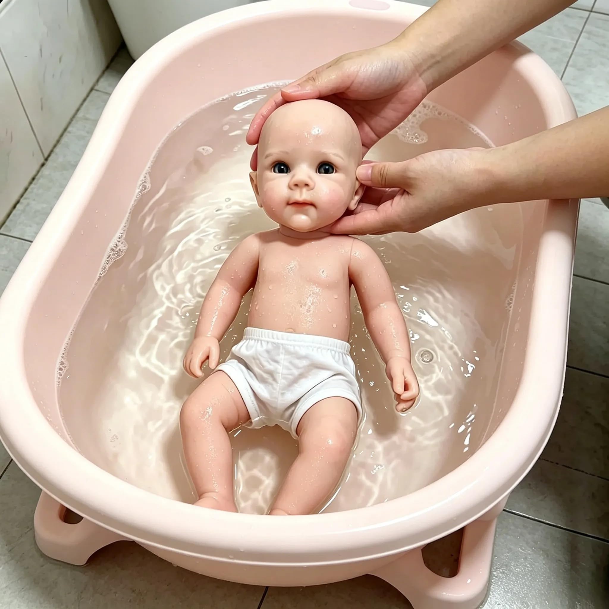 Zero pam Reborn Baby Vollsilikon Lebensecht, 30CM Reborn Puppe Silikon Baby Aus Platin-Silikon,babypuppen Wie Echt,Waschbar Lebensechte Babypuppen,Mit Zubehör, Geschenk Für Kinder Ab 3 Jahren