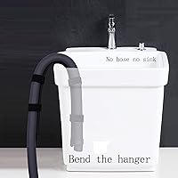 Vista 4 de YYST – Manguera de descarga flexible para lavadora con clip y soporte para manguera (1)