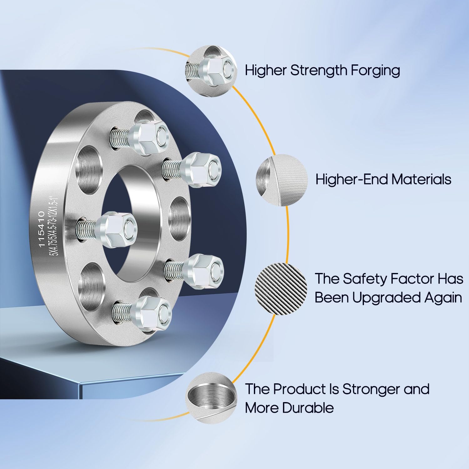 OCPTY 5x4.75 to 5x4.5 Wheel spacers adapters 1 inch with 12x1.5 Studs 73CB Wheel Spacers fit for 1984-2013 for Corvette 1990-2005 for Jimmy 4PCS