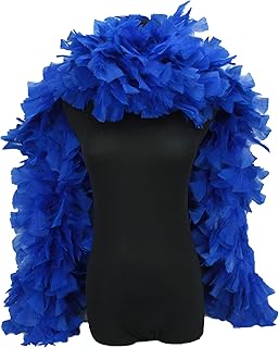 ALMACENES CASA ANGEL Boa DE Plumas DE Pavo 190cm EXTRAGRUESA 120gr (Azul)