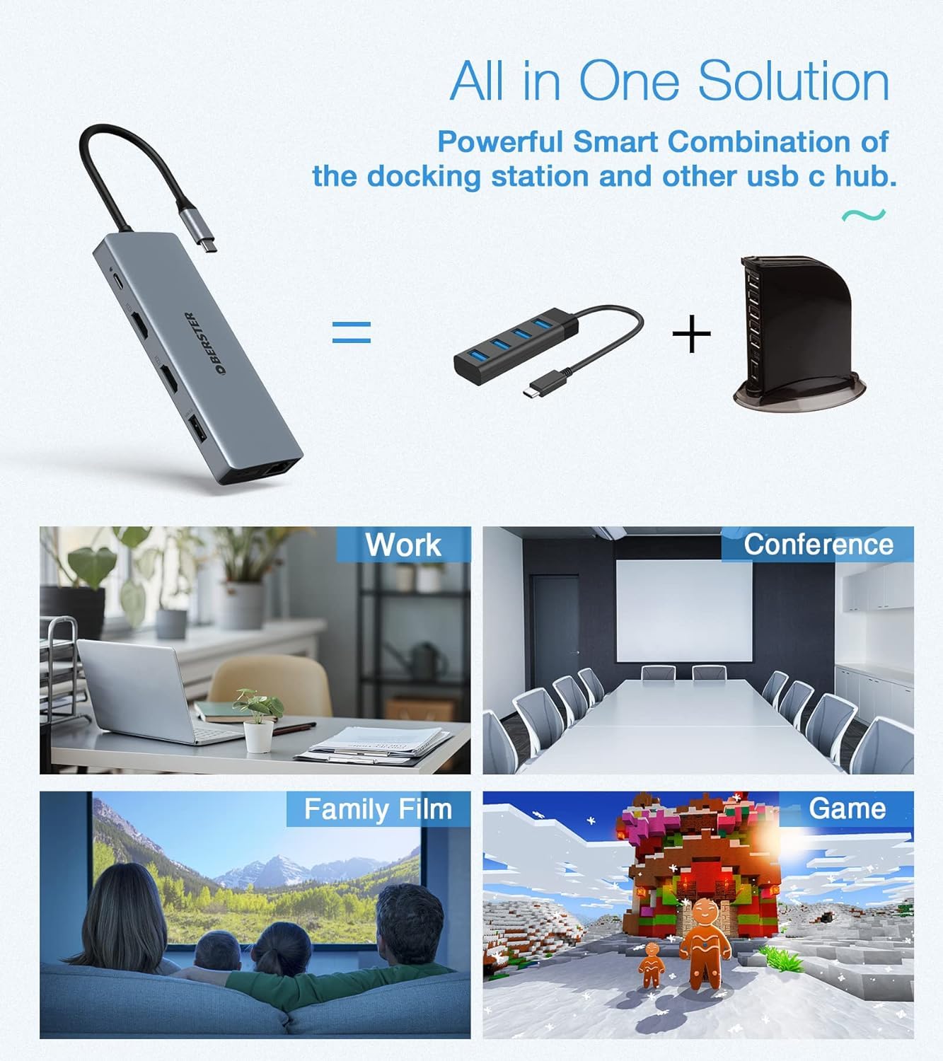 Amazon.co.jp: OBERSTER 12イン1 トリプルディスプレイ USB Cハブ