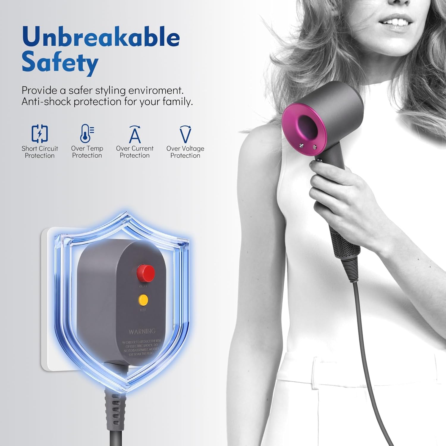 Hair Dryer Power Charger Cable Compatible with Dyson Hair Dryer Airwrap Styler Power Charger Cable Adapter Accessories, 110V Power Cord Cable Repair Repair line Accessories