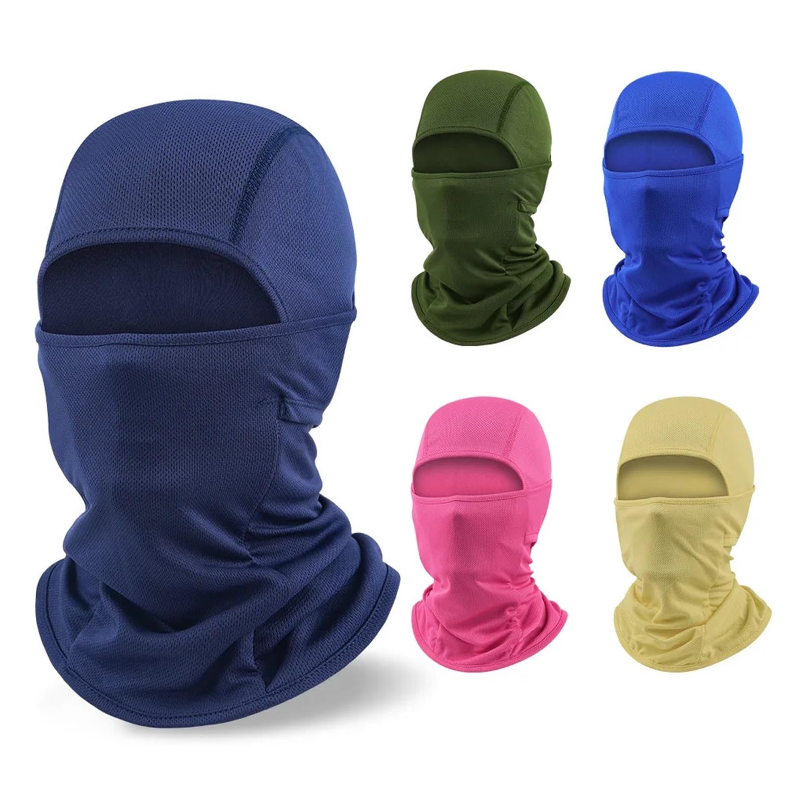 2Pcs Ski Maske Radfahren Volle Gesicht Abdeckung for Männer Frauen Solide Wärmer Beanies Weiche Schnell-trocknen Helm Liner Winddicht Für Outdoor Sports