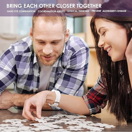 Miniatura 9 de MOMIBOOK - Rompecabezas para adultos de 1000 piezas, de Night Town, proceso luminoso, 29.5 x 19.7 pulgadas, juguetes, elefante blanco para adultos,