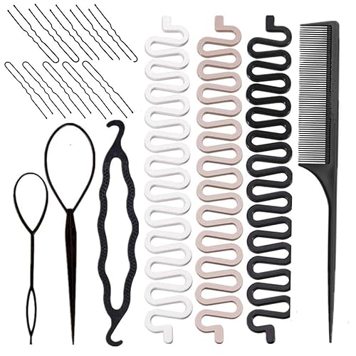 Women's Hair Braiding Kit – Includes Topsy Tail Tools, 3