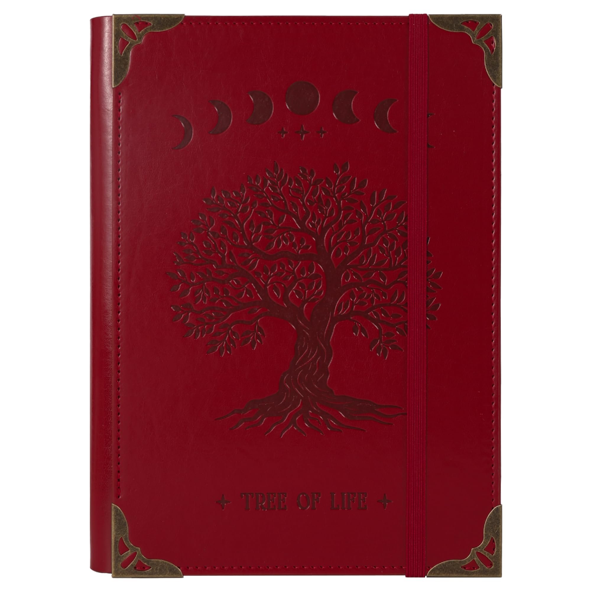 EMSHOI Notitieboek, A5, gelinieerd, dik notitieblok, 320 genummerde pagina's, hardcover lederen notitieboek om te schrijven, 100 g/m², gelinieerd papier, voor vrouwen, mannen, kantoor, school