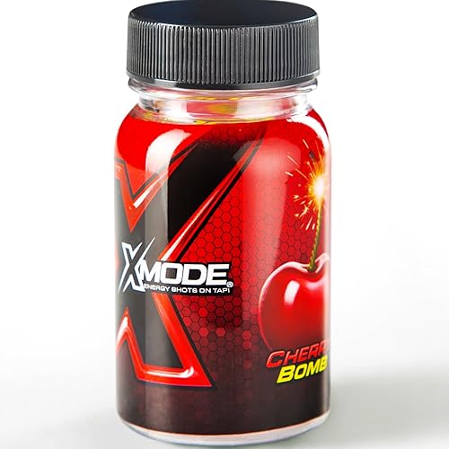 Miniatura 4 de XMODE Energy Shots on Tap con dispensador y 2 botellas, 100 porciones  Disparos energéticos de cafeína con sabor a bomba de cereza  Disparos rápidos