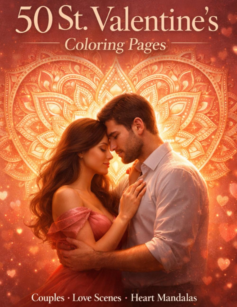 50 St. Valentine’s Coloring Pages for Couples and Love Mandalas: Romantic Love Scenes, Heart Mandalas & Relaxing Coloring Book for Adults
