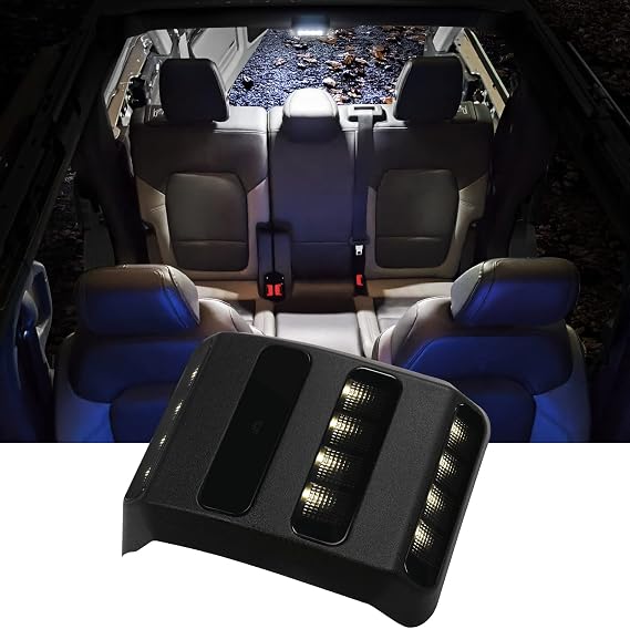 Mabett Rear Ceiling Lights Compatible with Ford Bronco 2021 2022 2023 2024, Reading Lights fit Bronco Accessories 4-Door, Touch Switch LED Roof Lamp Trunk Cargo Area(Not FIt 2 Door and 2025)