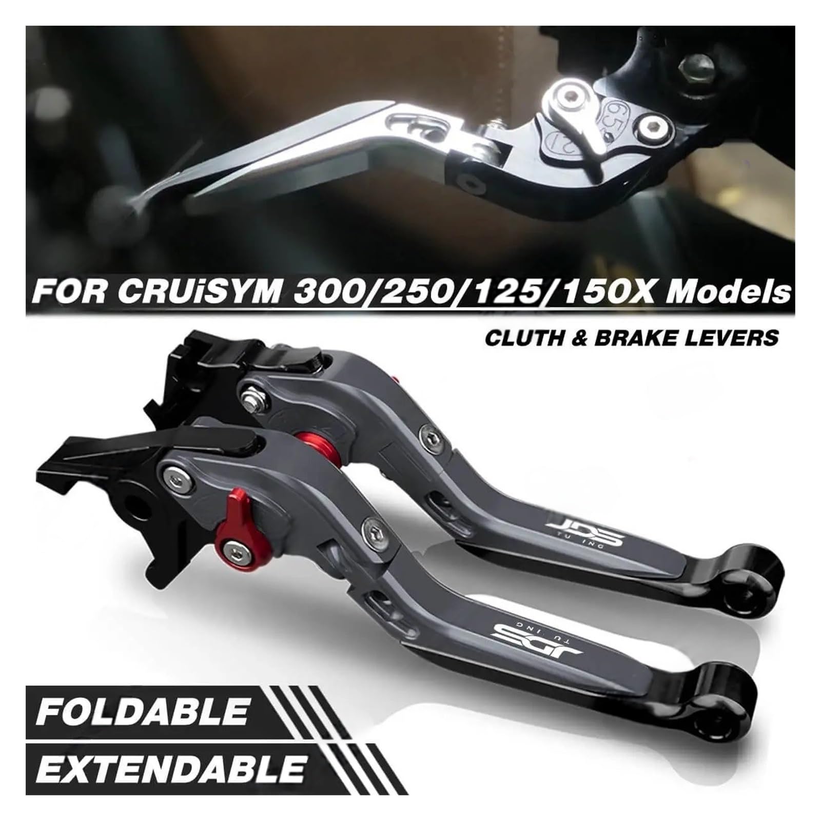 Per SYM CRUiSYM 300/250/125/150X Leva Frizione Leva Freno Set Leve Manubrio Pieghevoli Regolabili Accessori Moto Ricambi Frenos Leves Friziones