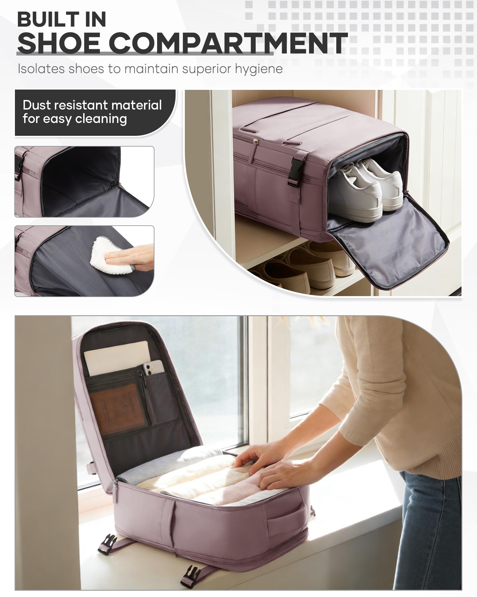 SZSYCN Zaino da Viaggio Aereo Cabina Ryanair 40x30x20 Wizzair Borse da Cabina per Ryanair 40x20x25 Bagaglio a Mano Easyjet 45x36x20 Zaino Multitasche Uomo Casual Borsa per Computer Portatile
