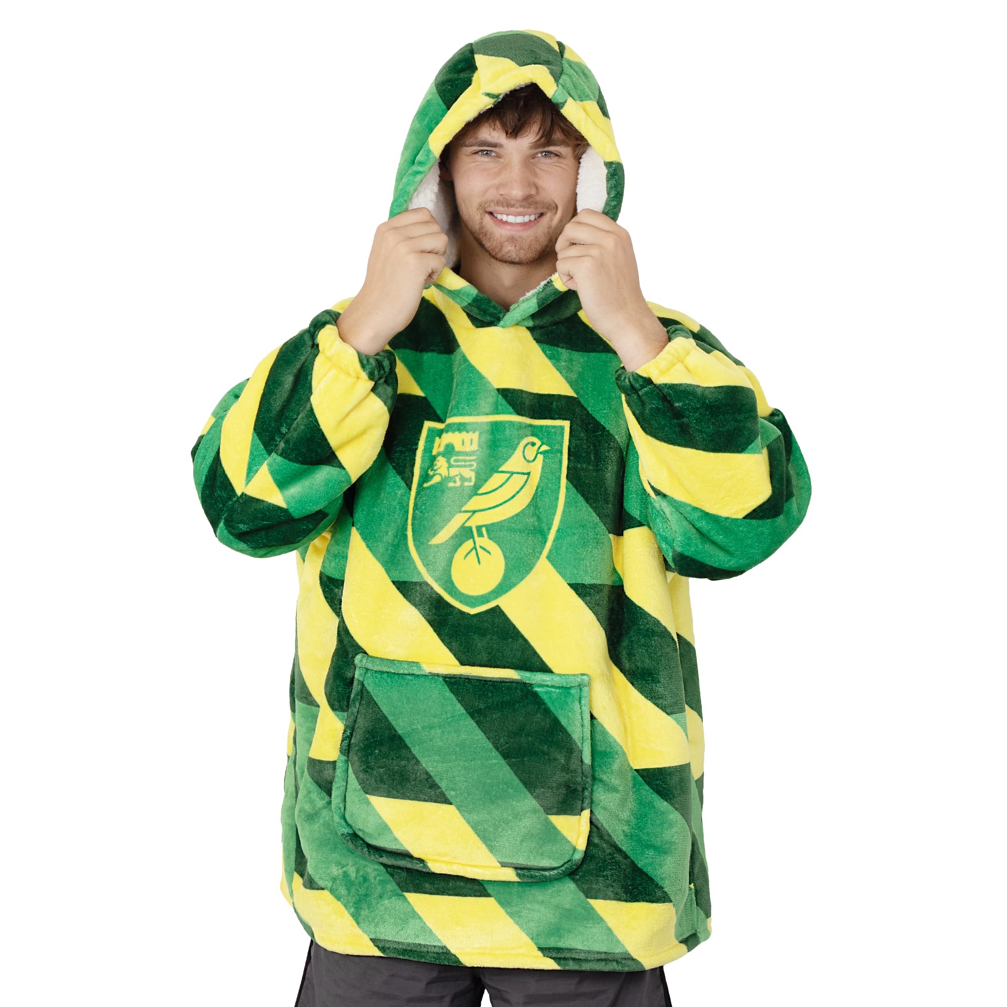 The Gift Scholars Men's Sherpa Hooded Sweatshirt, Norwich Striped, One Size